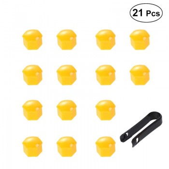 VORCOOL 21 in 1 Hexagonal Wheel Lug Nut Covers Bolts Covers Screw Protect Caps 17mm with Clips Car Accessories Auto Styling