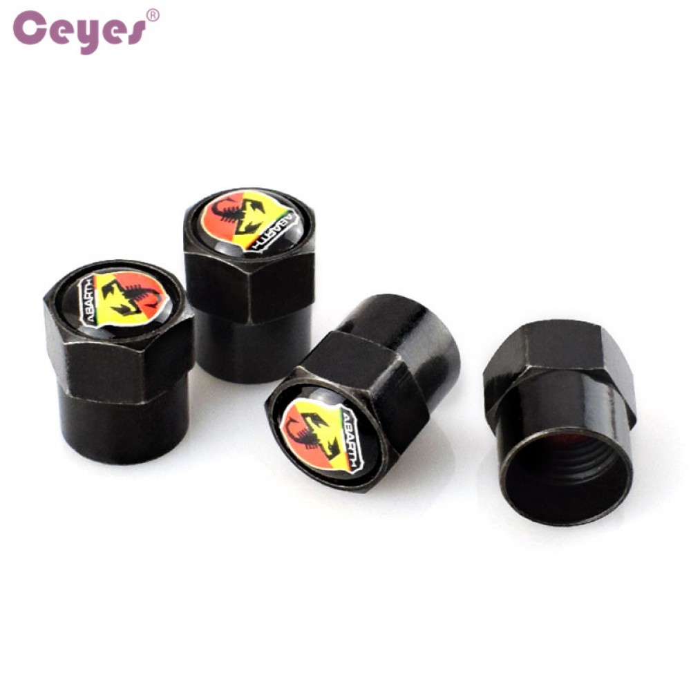Ceyes Car Styling Valves Tyre Caps Case For Fiat Punto 500 For Abarth Stilo Ducato Palio Car-Styling Wheel Tire Stem Air Covers