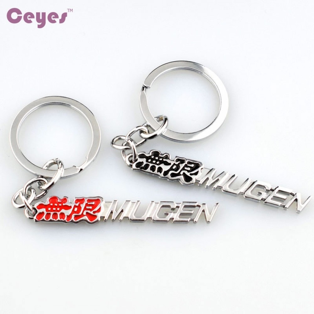 Car-Styling Auto Car Badge Emblem 3D Metal Car Styling Keyring Keychain Fit For Mugen Honda Accord Civic Fit City Odyssey Stream
