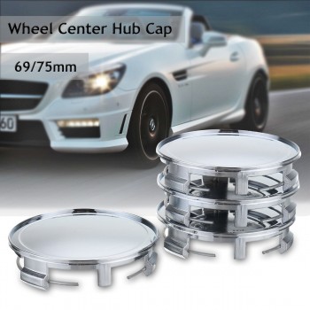 4pcs 75mm/69mm Black Car Wheel Center Hub Cover Cap For Benz A C E S M G Class