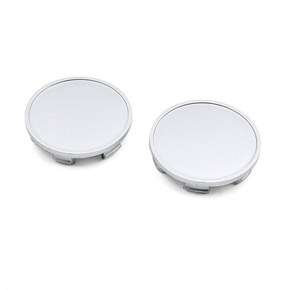 uxcell 2pcs 64mm Dia Silver Tone 6 Lugs Plastic Car Hub Cap Rim Wheel Center Covers