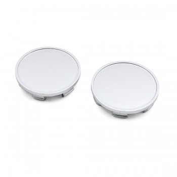 uxcell 2pcs 64mm Dia Silver Tone 6 Lugs Plastic Car Hub Cap Rim Wheel Center Covers