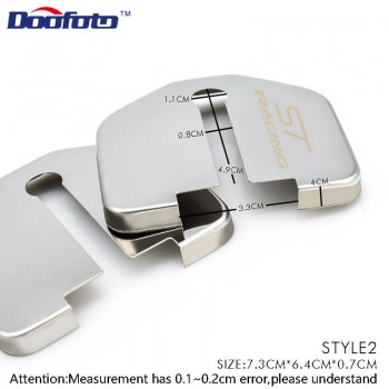 Doofoto Car Styling Stainless Steel Auto Door Lock Protective Covers For Ford ST Racing Focus 3 MK3 Kuga Decoration Buckle 4pcs