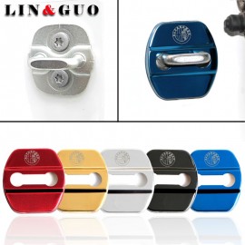 4pcs/lot Stainless Steel Car Door Lock Cover for alfa romeo giulia stelvio  Accessories Car-Styling