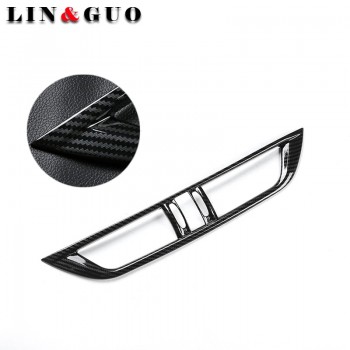 New Carbon fiber Center Console AC Outlet Frame Trim Refitting Accessories For Alfa Romeo Stelvio 2017 Car-styling