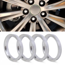 beler  4X Aluminum Hub Rings | 60.1mm Car Hub to 73.1mm Wheel Bore | ID 60 | OD 73 for Toyota Camry Corolla Lexus ES350 GS350