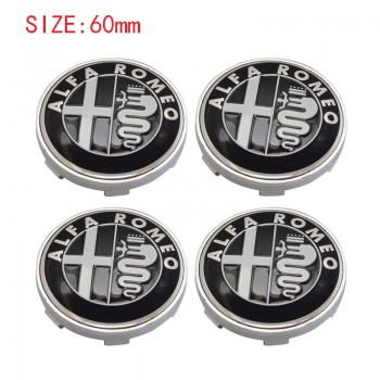 4pcs car emblem Wheel Center Hub Cap Wheel Badge covers  for ALFA ROMEO Mito 147 156 159 166 Giulietta Mito Spider GT Stelvio