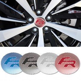 4pcs 56.5mm Car Badge Emblem Sticker Car Wheel Center Cover Cap Hub Rim for Seat FR Leon Ibiza cupra Car accessories Automobiles