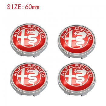 4pcs Silv car emblem Wheel Center Hub Cap Wheel Badge covers  for ALFA ROMEO Mito 147 156 159 166 Giulietta Spider Stelvio