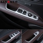 4pcs ABS Chrome Interior Door Window Switch Panel Cover Bezel Trim Molding Fit For Alfa Romeo stelvio Car styling