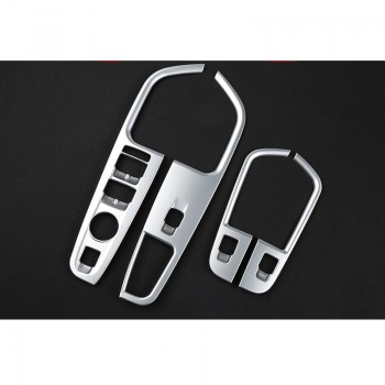 4pcs ABS Chrome Interior Door Window Switch Panel Cover Bezel Trim Molding Fit For Alfa Romeo stelvio Car styling