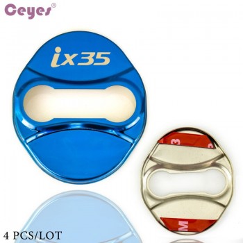 Ceyes 4pcs Auto Door Lock Cover Car Styling Case For Hyundai Ix35 Solaris Accent Car Emblems Decoration Accessories Car-Styling