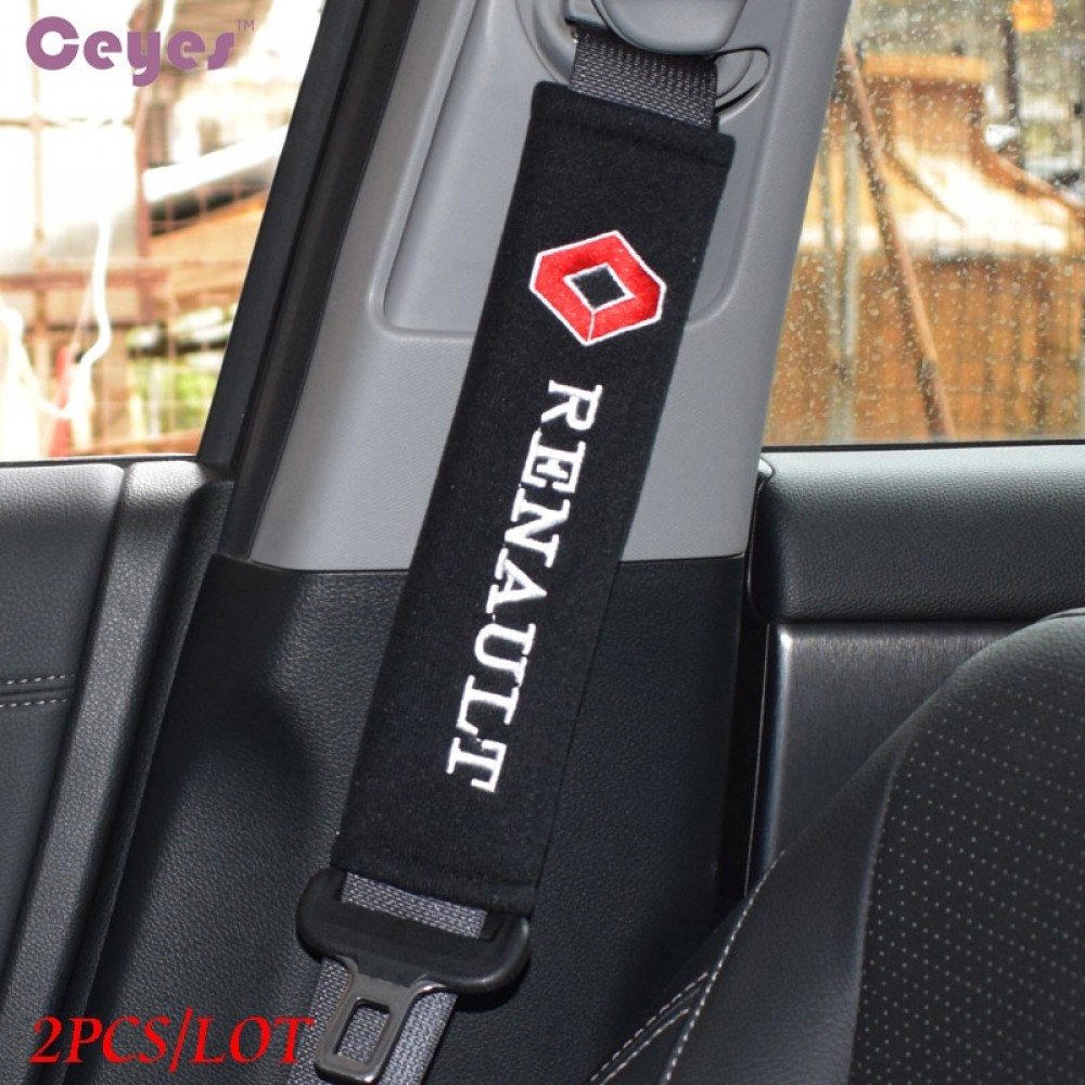 Car Styling Seat Belt Cover Case For Renault Megane 2 Duster Logan Captur Clio Laguna 3 Fluence Cotton Accessories Car-Styling