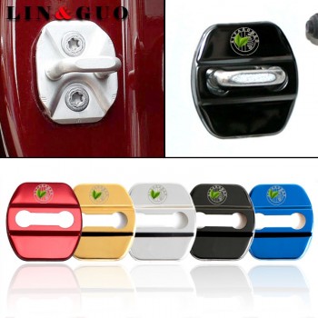 Car Emblems Accessories Car Styling Case For alfa romeo giulia stelvio Auto Door Lock Protection Cover Car-Styling 4pcs/lot