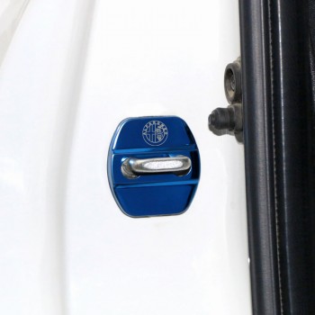 Car Emblems Accessories Car Styling Case For alfa romeo giulia stelvio Auto Door Lock Protection Cover Car-Styling 4pcs/lot