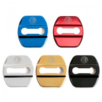 Car Emblems Accessories Car Styling Case For alfa romeo giulia stelvio Auto Door Lock Protection Cover Car-Styling 4pcs/lot