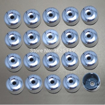 20x a set  silver Chrome Wheel Lug Bolt Nut cover Cap  7L6601173A  7L6 601 173A 2ZZ for VW Touareg from 2004 - 2014