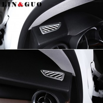 2pcs Car styling Dashboard Air Conditioning Vent Outlet Frame Cover Trim hub caps For Alfa Romeo Stelvio 2017 Car Accessories