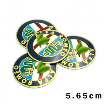 4Pcs Wheel Center Hub Cap Stickers 5.65cm emblems For alfa romeo 159 147 156 giulietta 147 159 mito Giulia Stelvio Car Styling