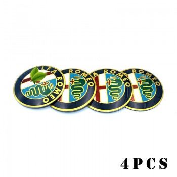 4Pcs Wheel Center Hub Cap Stickers 5.65cm emblems For alfa romeo 159 147 156 giulietta 147 159 mito Giulia Stelvio Car Styling