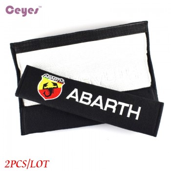 Seat Belt Cover Pure Cotton Car Styling Case For Fiat 500 Abarth Punto 124 125 500 695 OT2000 Accessories Car-Styling 2pcs/lot