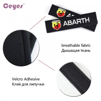 Seat Belt Cover Pure Cotton Car Styling Case For Fiat 500 Abarth Punto 124 125 500 695 OT2000 Accessories Car-Styling 2pcs/lot