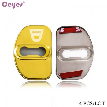 Ceyes Car Styling New 3D Design Auto Door Lock Cover Protective Buckle Fit For Dacia Sandero Stepway Stainless Steel Accessories