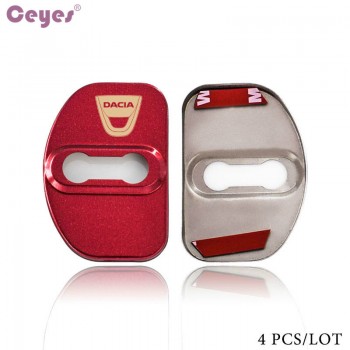Ceyes Car Styling New 3D Design Auto Door Lock Cover Protective Buckle Fit For Dacia Sandero Stepway Stainless Steel Accessories