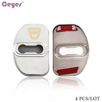 Ceyes Car Styling New 3D Design Auto Door Lock Cover Protective Buckle Fit For Dacia Sandero Stepway Stainless Steel Accessories