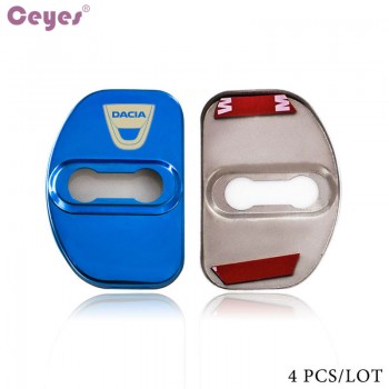 Ceyes Car Styling New 3D Design Auto Door Lock Cover Protective Buckle Fit For Dacia Sandero Stepway Stainless Steel Accessories