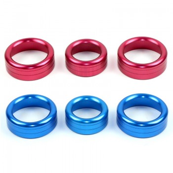 3 pcs/Lot Car Air Conditioning Knobs Audio Decorative Circle Trim For Alfa romeo GIULIA Car styling