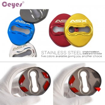 Ceyes JDM Car Styling Car Buckle Case For Mitsubishi ASX 2012 Accessories Auto Door Lock Decoration Cover Car-Styling 4pcs/lot
