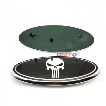 1pc front emblem Cool Punisher Logo Sticker skull Front Rear Badge Emblem for ford Kuga Ecosport Fiesta Mondeo focus Escape red
