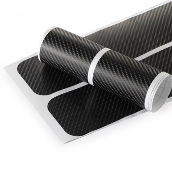 4PCS carbon fiber vinyl sticker Car Door Sill Scuff Plate For alfa romeo 159 147 156 giulietta 147 159 Auto Parts Accessories