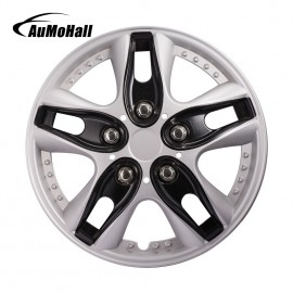 AuMoHall 4pcs/set 12 Inch Black Car Wheel Hub Caps Universal Car Wheel Hub Cover Car-styling