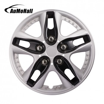 AuMoHall 4pcs/set 12 Inch Black Car Wheel Hub Caps Universal Car Wheel Hub Cover Car-styling
