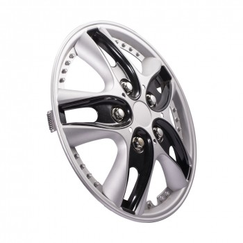 AuMoHall 4pcs/set 12 Inch Black Car Wheel Hub Caps Universal Car Wheel Hub Cover Car-styling