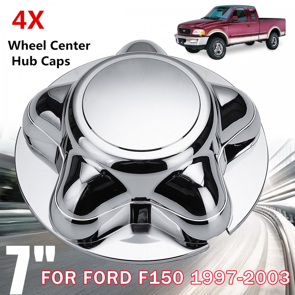 4Pcs 7 Inch Wheel Hub Center Cap Chromium Cover Durable Auto Bolt Caps Car Styling Decor For Ford F150 for Expedition 1997-2003
