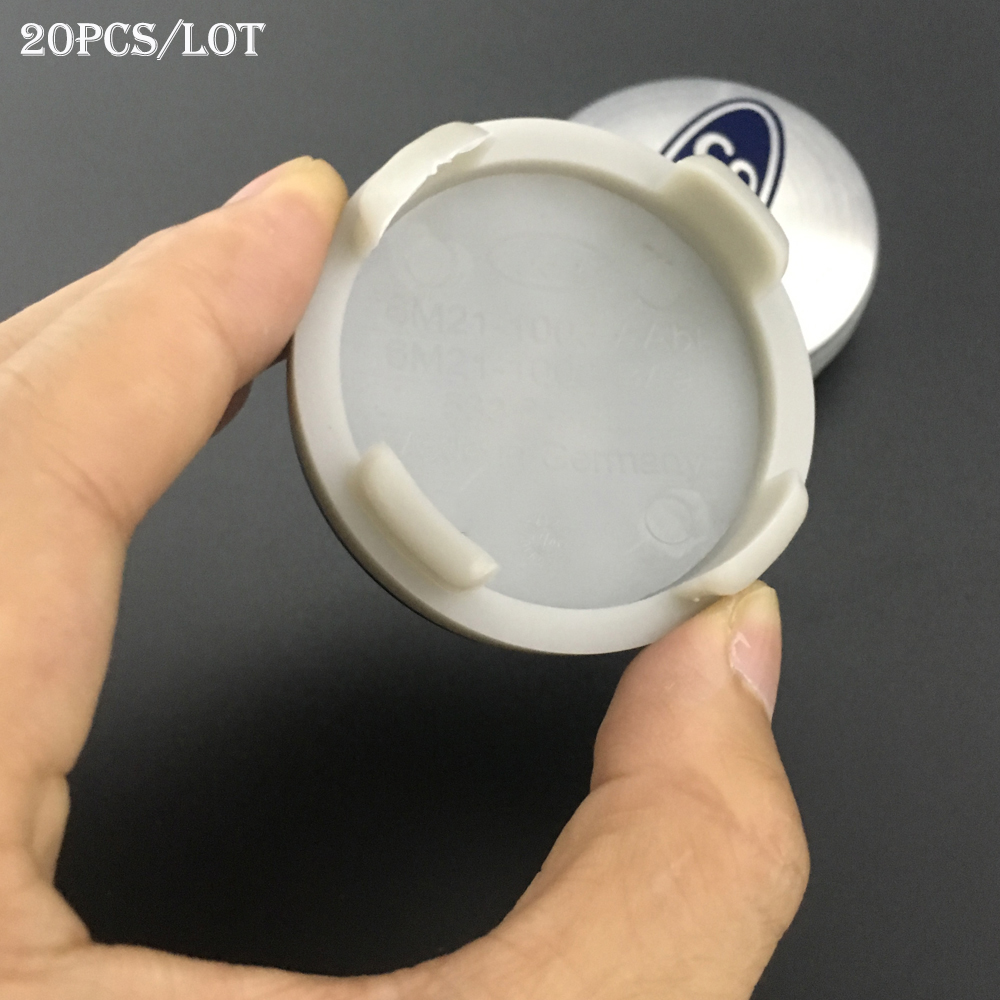 20pcs 54mm Wheel Cap Sticker For Ford Fiesta ST Focus 2 3 Fusion Car Wheel Center Cap for Rims Cover Emblem Badge Sticker Silver