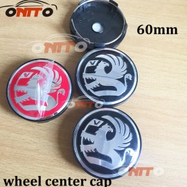 Hot selling 100pcs 60mm black red Vauxhall logo Car emblem Wheel Center Hub Cap Rim Badge cover styling