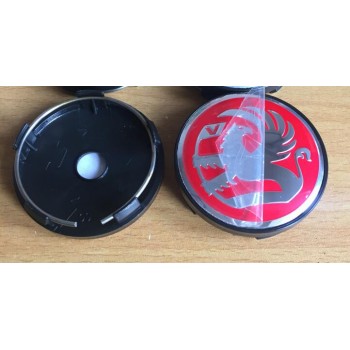 Hot selling 100pcs 60mm black red Vauxhall logo Car emblem Wheel Center Hub Cap Rim Badge cover styling