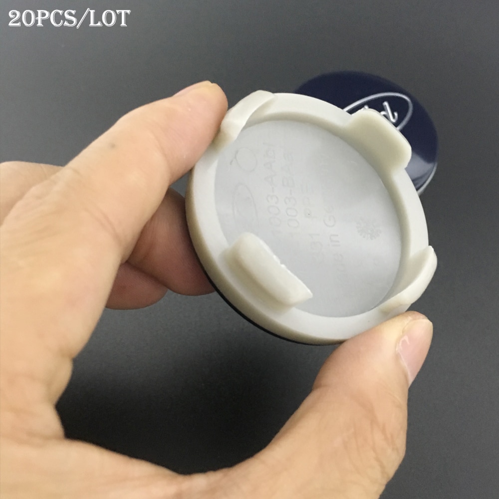 20pcs Hub Cap 54mm For Ford Fiesta ST Focus 2 3 Fusion Mondeo Blue Car Wheel Center Cap for Rims Cover Emblem Badge Sticker