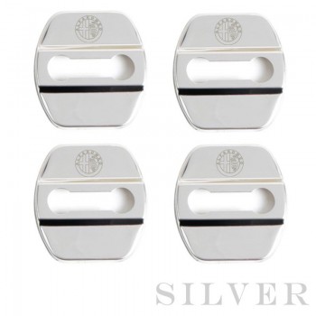 4pcs/lot Auto Waterproof Door Lock Cover Case For Alfa Romeo Giulietta Stelvio Emblems Car Accessories Car-Styling