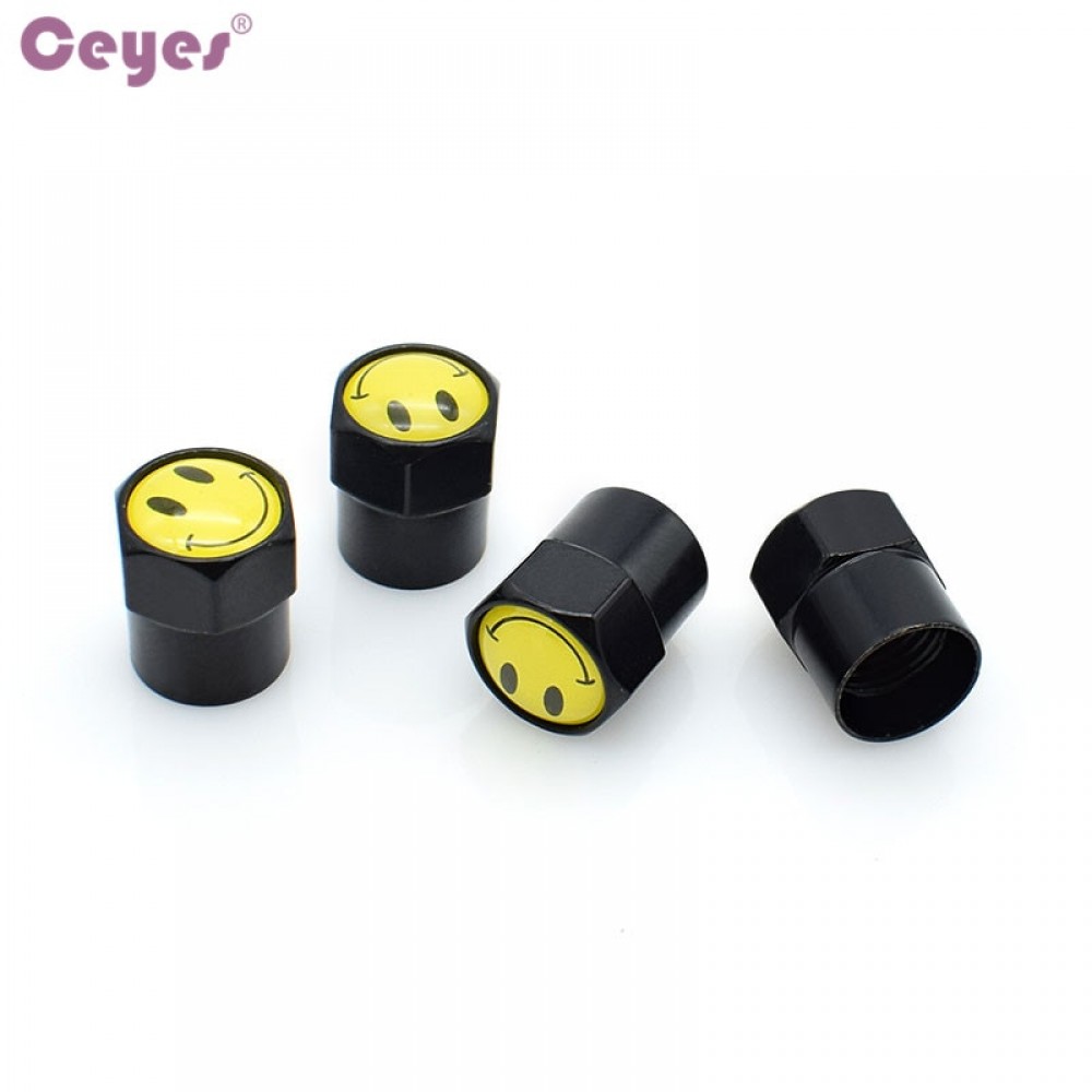Ceyes Car Styling Car Wheel Tire Valve Caps Case For Seat Skoda Volkswagen VW For Bmw Audi S Ford  Accessories Car-Styling 4pcs