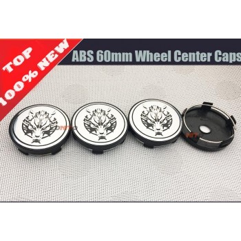 Wholesale Car Wheel Hub caps 100pcs/lot Car Wheel Center Hub Cap Car Rim Emblem Badge cover for wolf head logo Car Styling