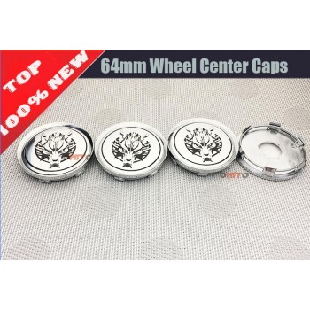Wholesale Car Wheel Hub caps 100pcs/lot Car Wheel Center Hub Cap Car Rim Emblem Badge cover for wolf head logo Car Styling