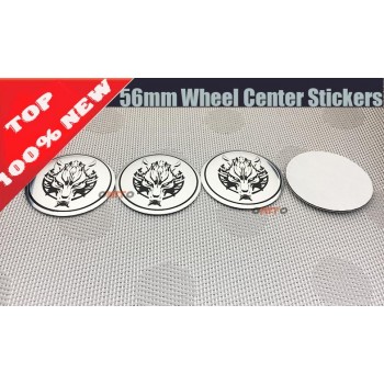Wholesale Car Wheel Hub caps 100pcs/lot Car Wheel Center Hub Cap Car Rim Emblem Badge cover for wolf head logo Car Styling