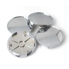 40pcs Free shipping 68mm Wheel Center Hub Cap Universal blank cap clip 62mm/2.43 inches Chrome