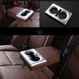 ABS Chrome Rear Row Cup Holder Frame Cover Trim Auto Interior For Alfa Romeo Giulia 2017 Car-styling Accessories