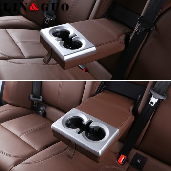 ABS Chrome Rear Row Cup Holder Frame Cover Trim Auto Interior For Alfa Romeo Giulia 2017 Car-styling Accessories